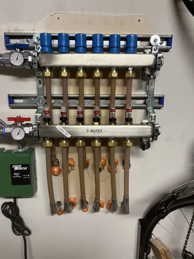 Plumber performing Gas Leak Detection at a residential property in Middlebury